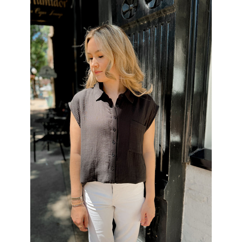 Irina Gauze Top | Black