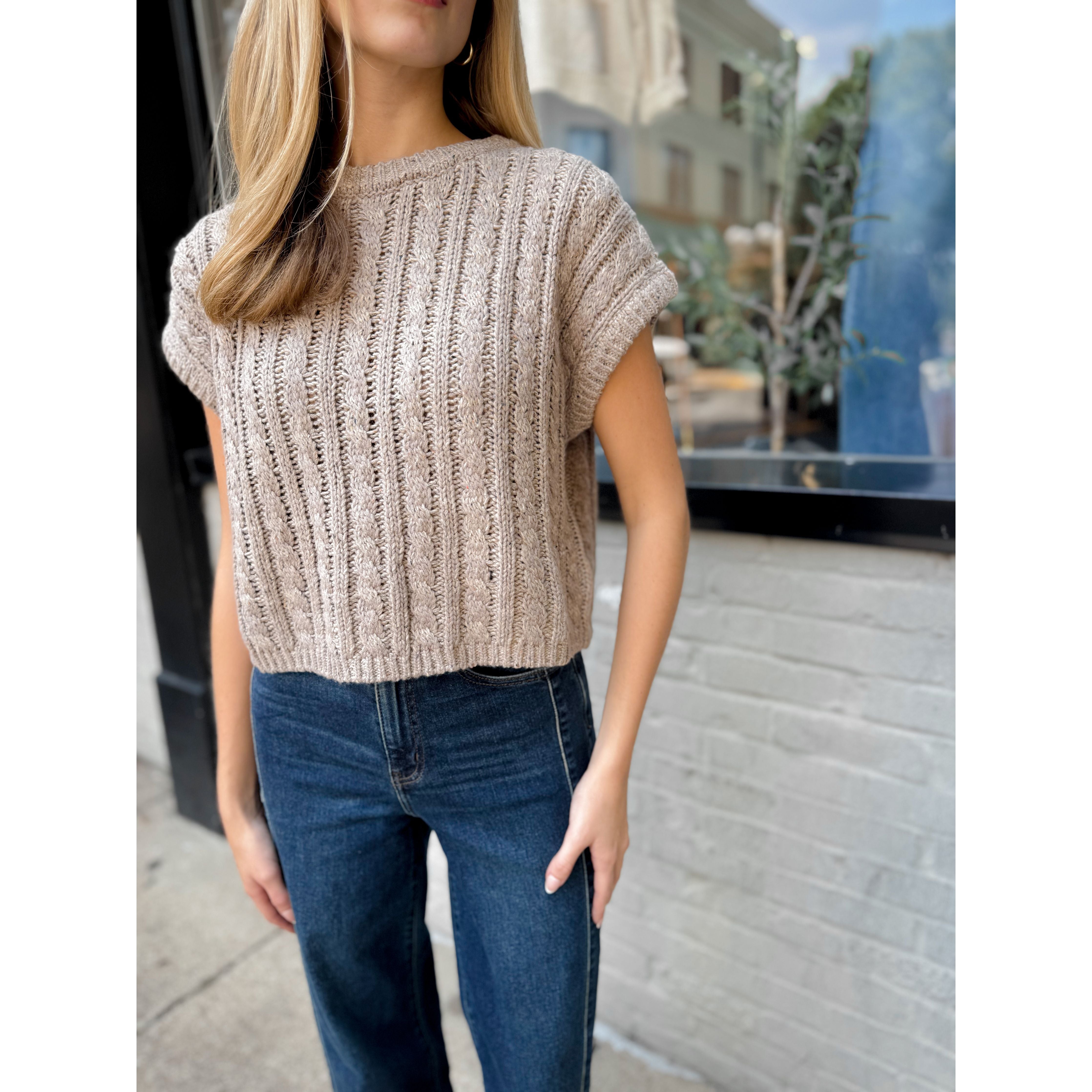 Effortless Cable Knit Sweater - Joanna A. Boutique