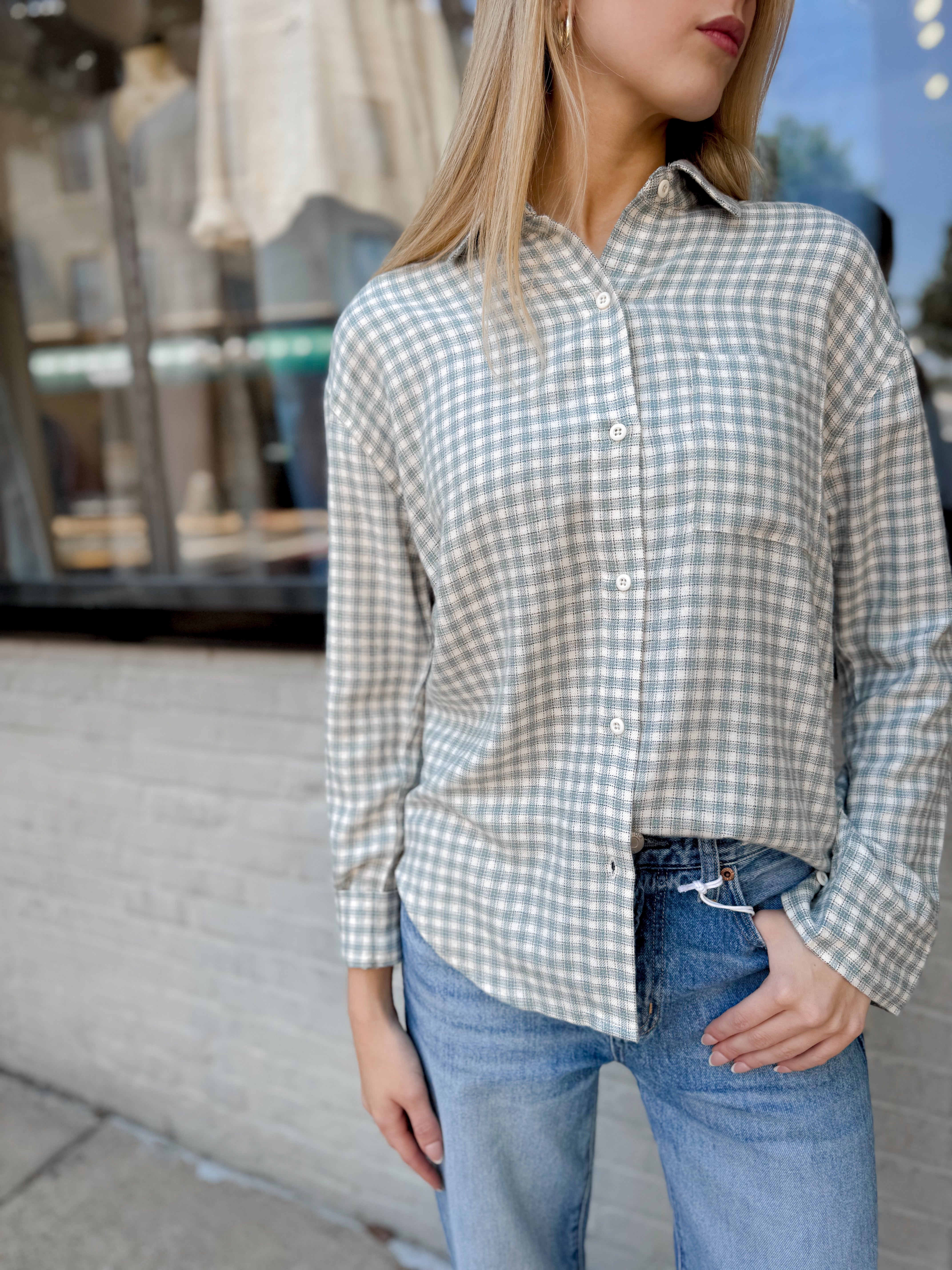 River Plaid Button Up
