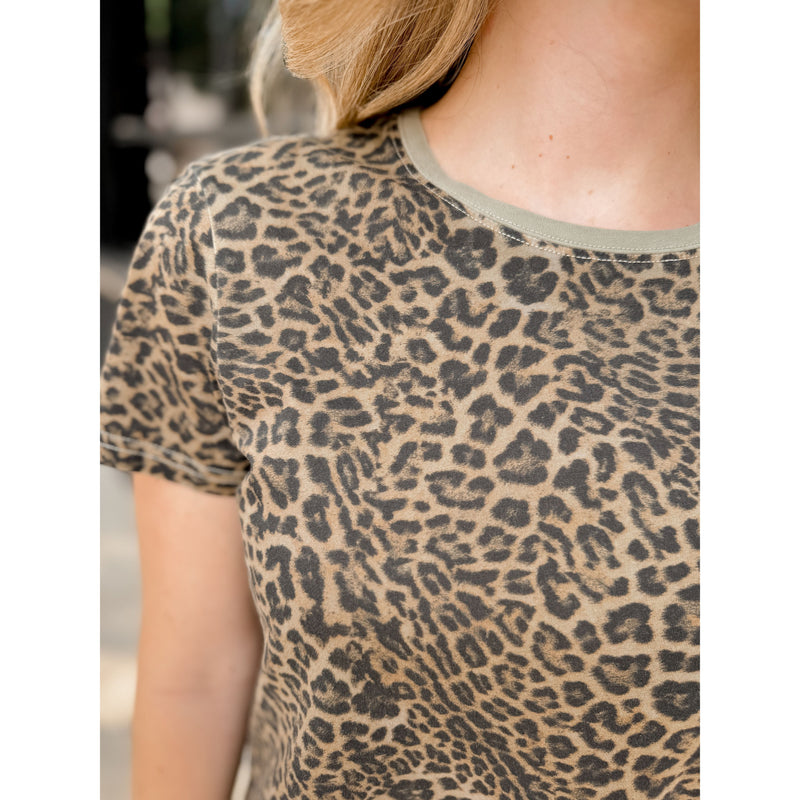 Unity Tee | Vetiver Leopard