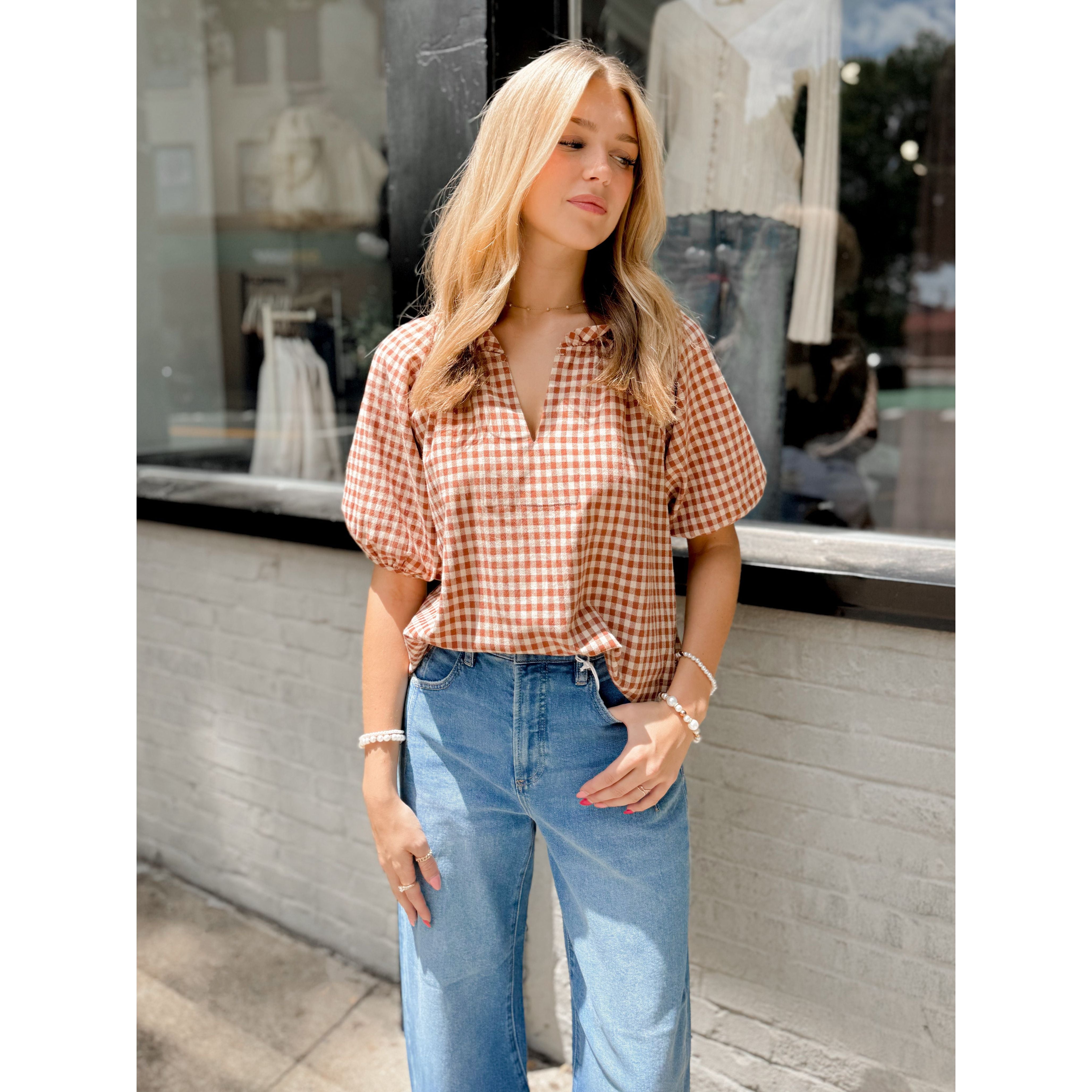 Eden Gingham Top - Joanna A. Boutique