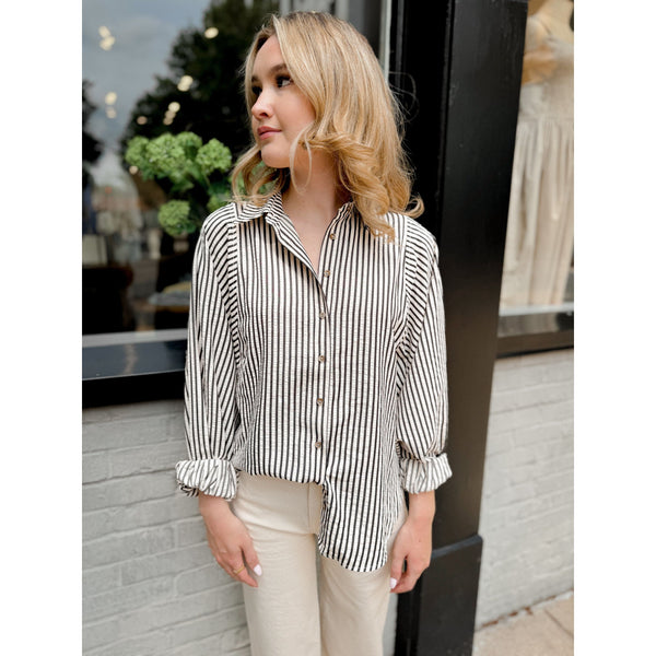 Monterey Dolman Button Up | Black - Joanna A. Boutique