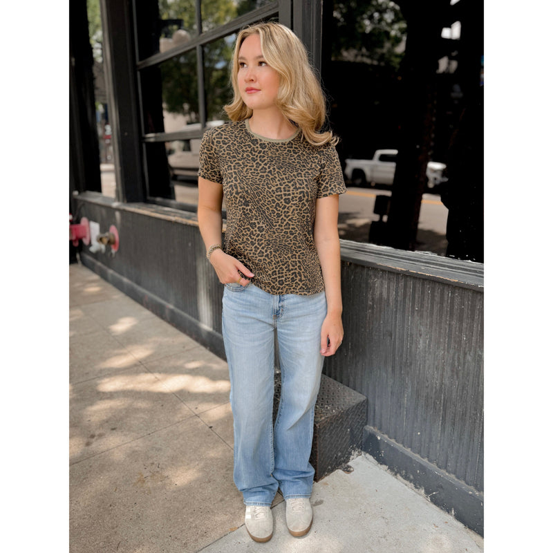 Unity Tee | Vetiver Leopard