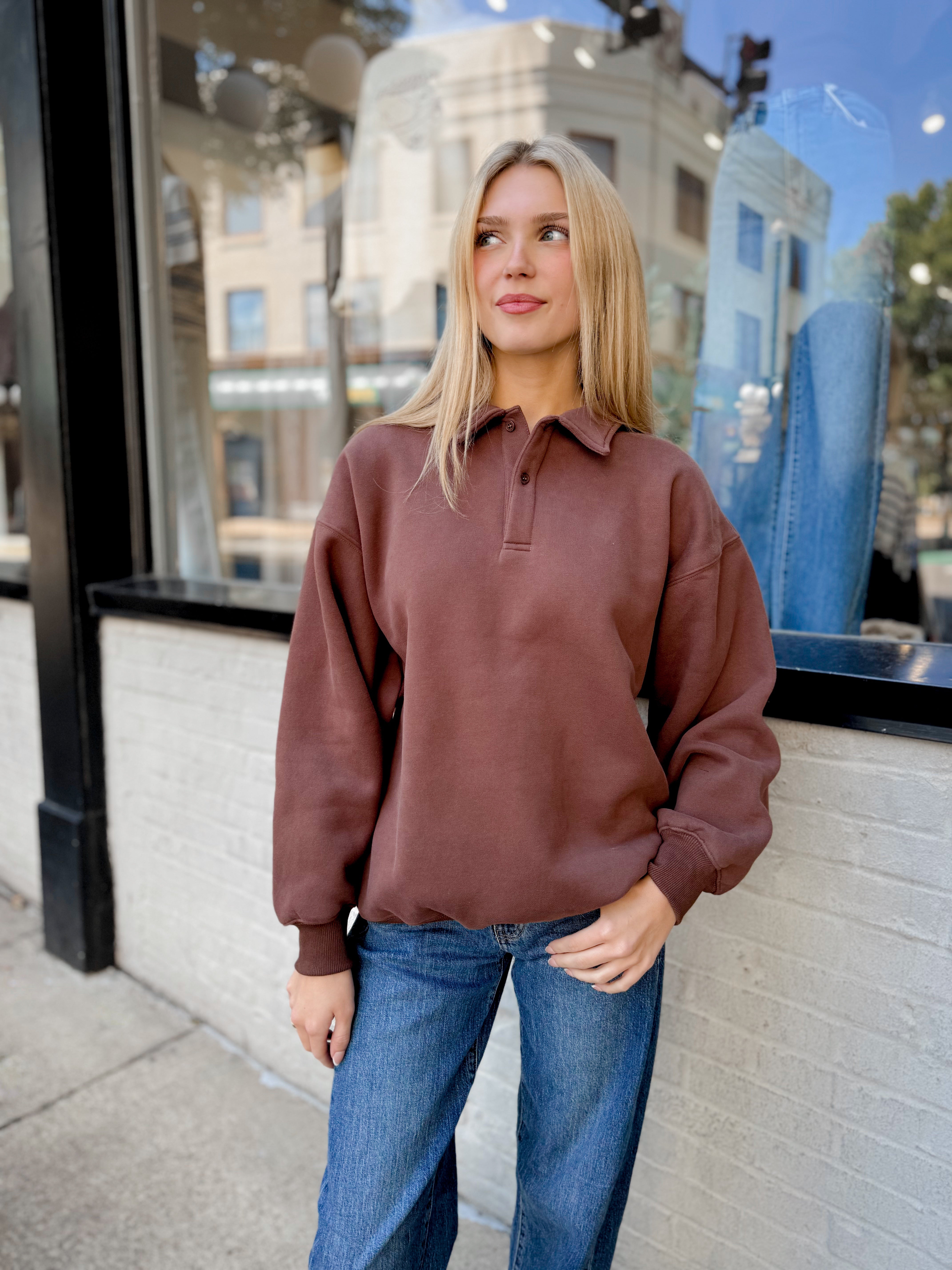Airport Sweatshirt | Chocolate