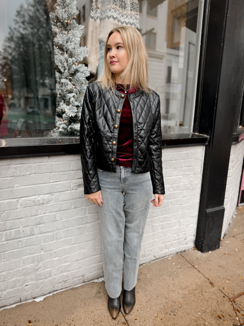 Bonheur Vegan Leather Jacket