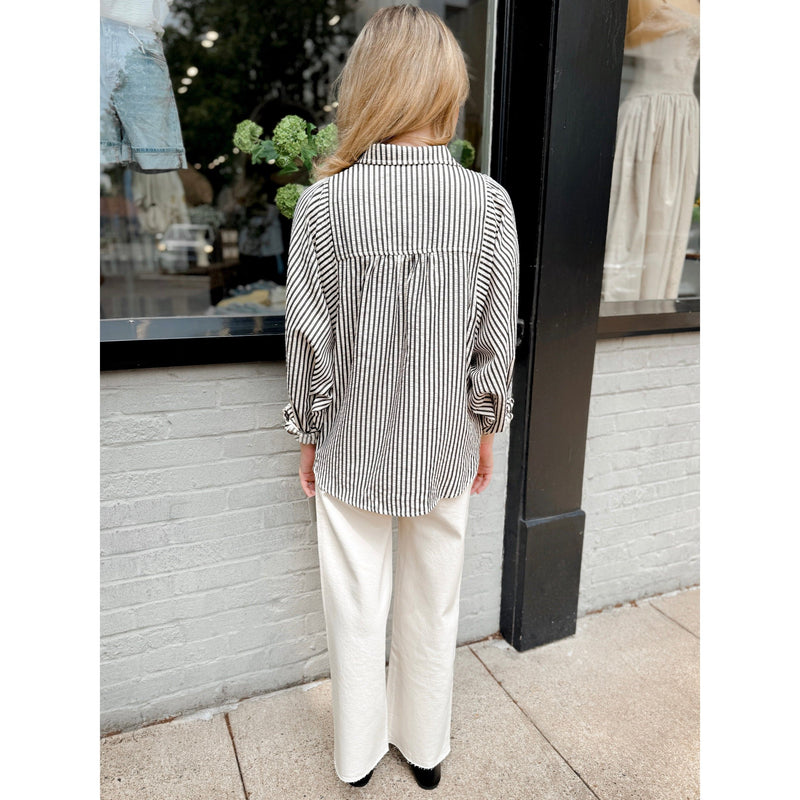Monterey Dolman Button Up | Black - Joanna A. Boutique