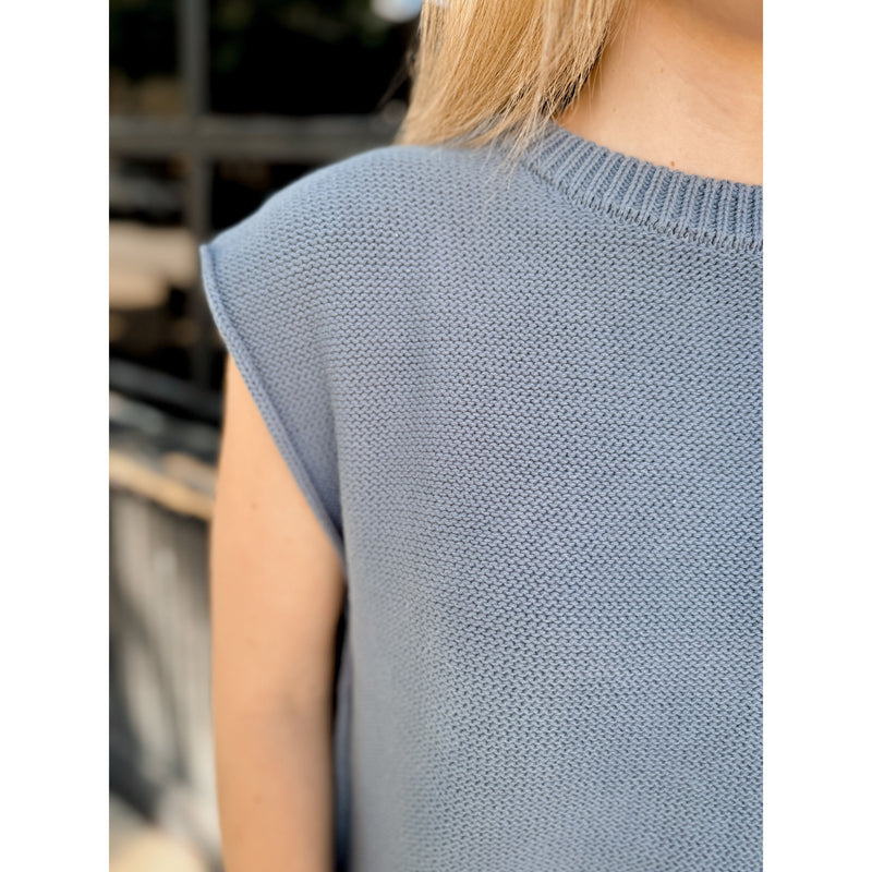 Keaton Sweater | Denim Blue
