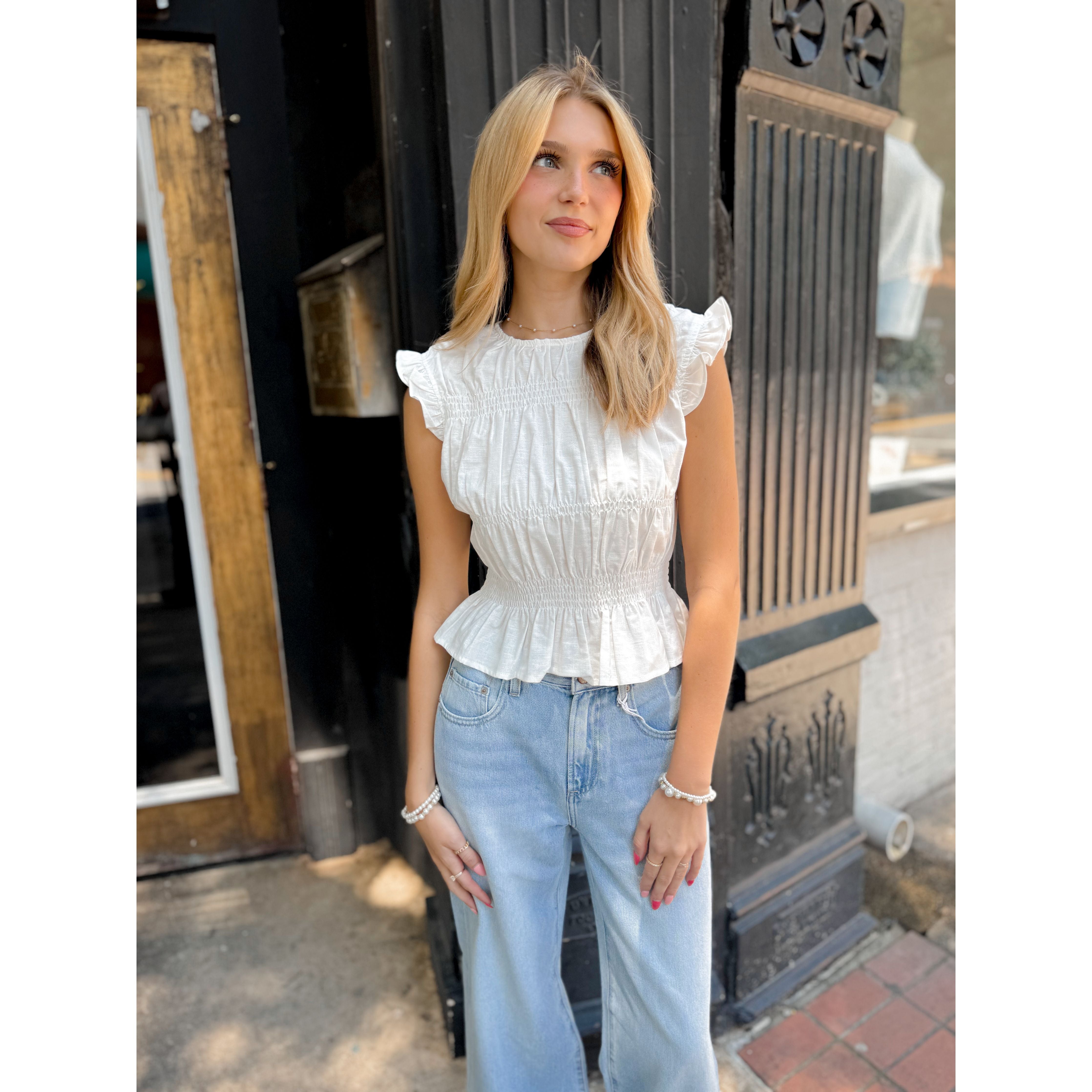 Libby Smocked Top - Joanna A. Boutique