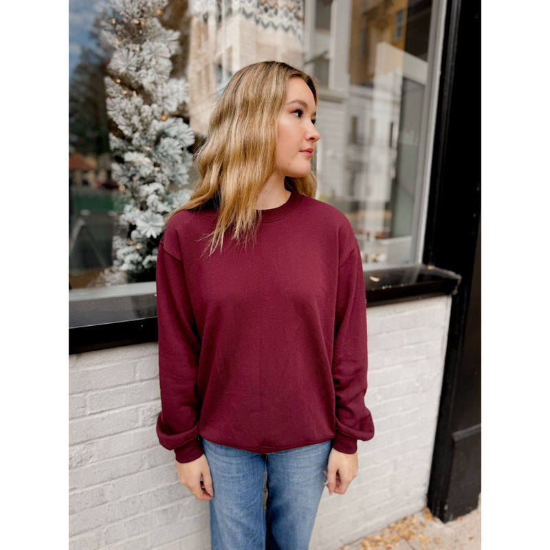 Boyfriend Sweatshirt | Merlot