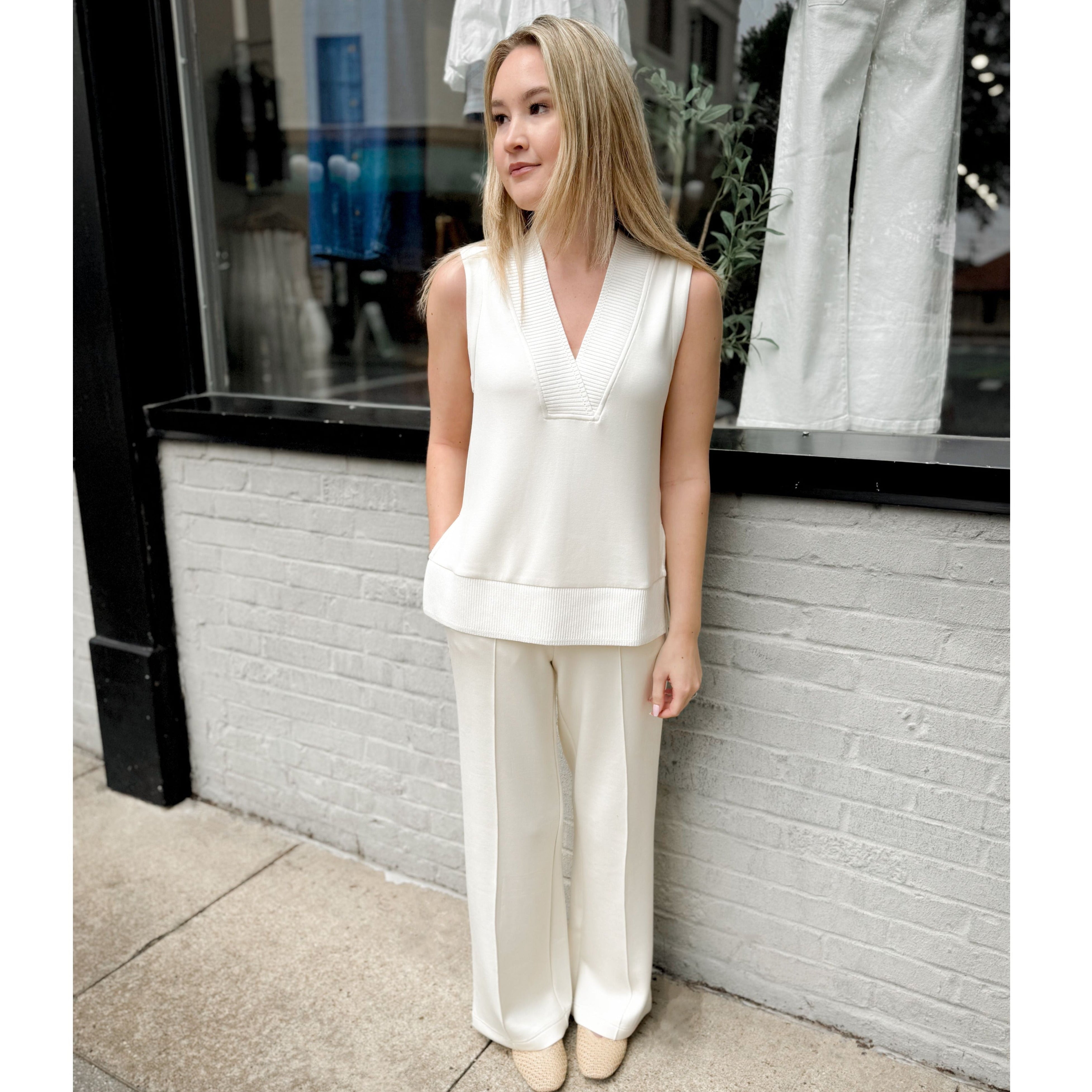 Wide Leg Pant 30 | Pristine - Joanna A. Boutique