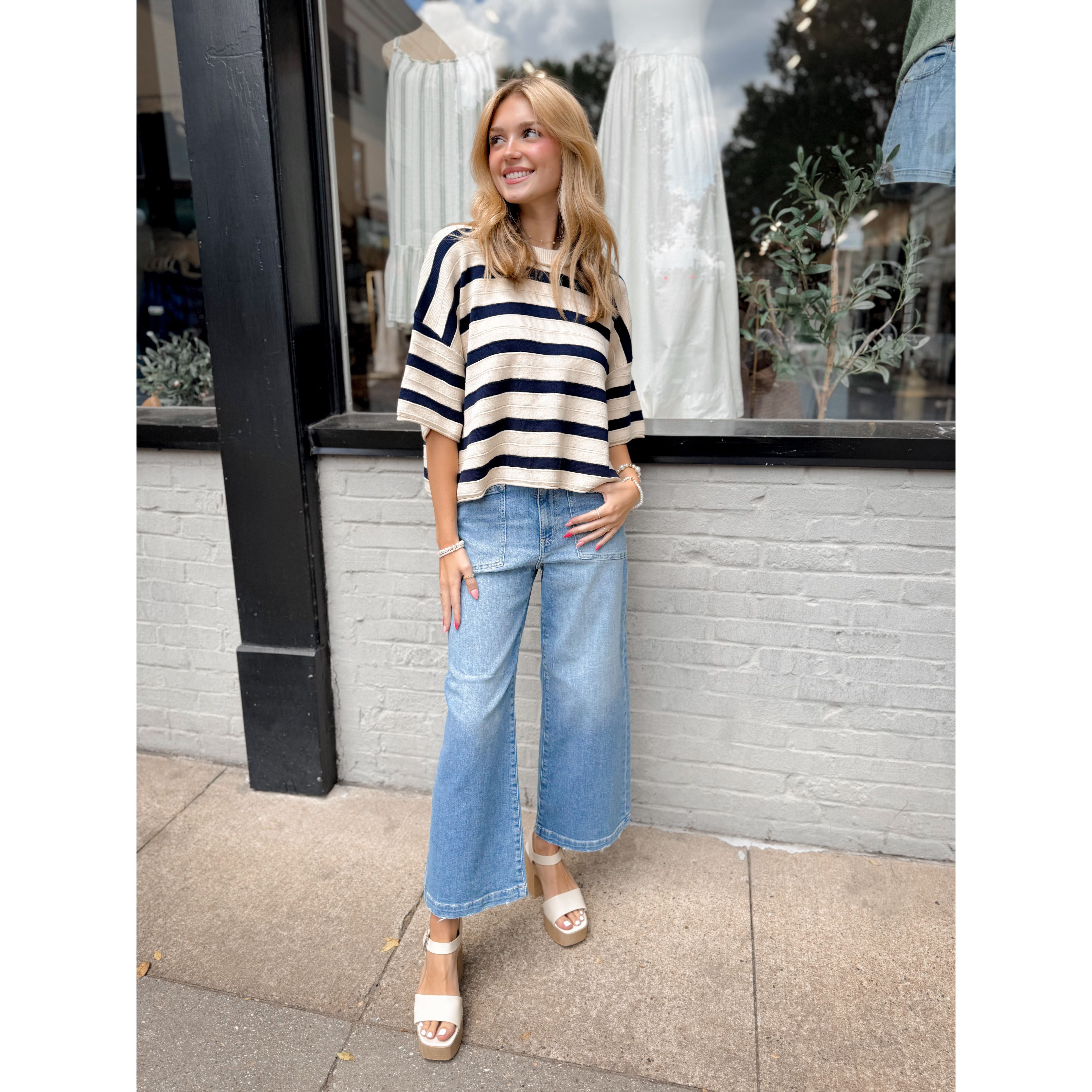 Cannes Sweater Tee - Joanna A. Boutique