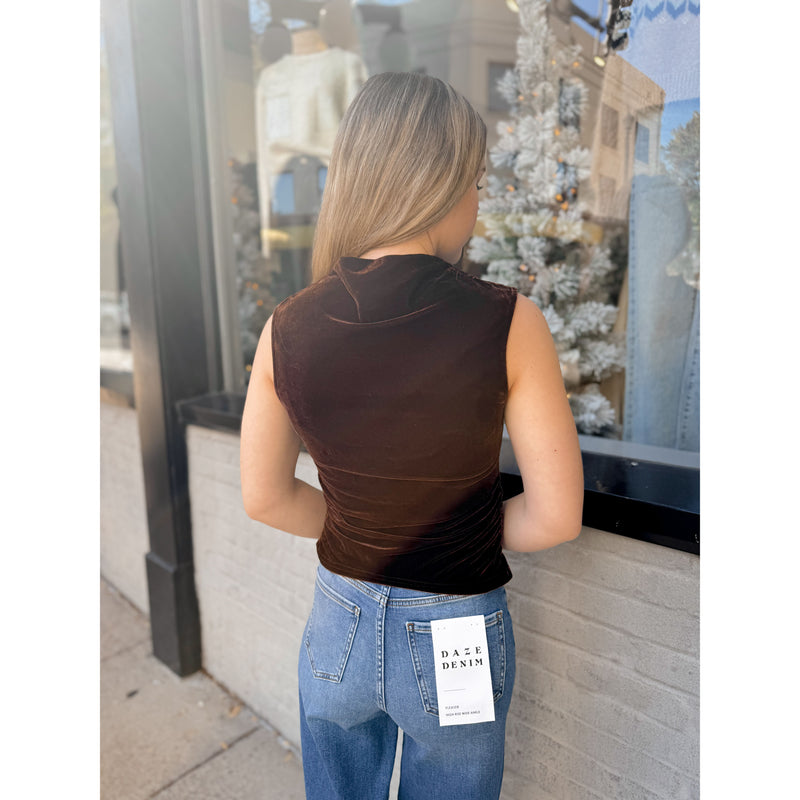 Giselle Velvet Ruched Top