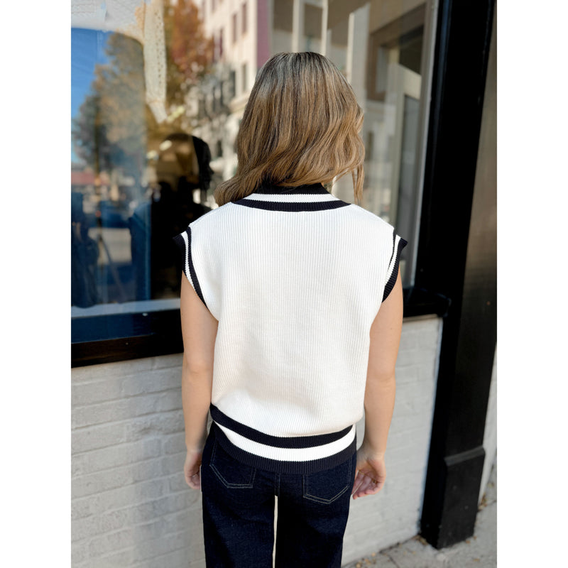 Lara Varsity Sweater Vest