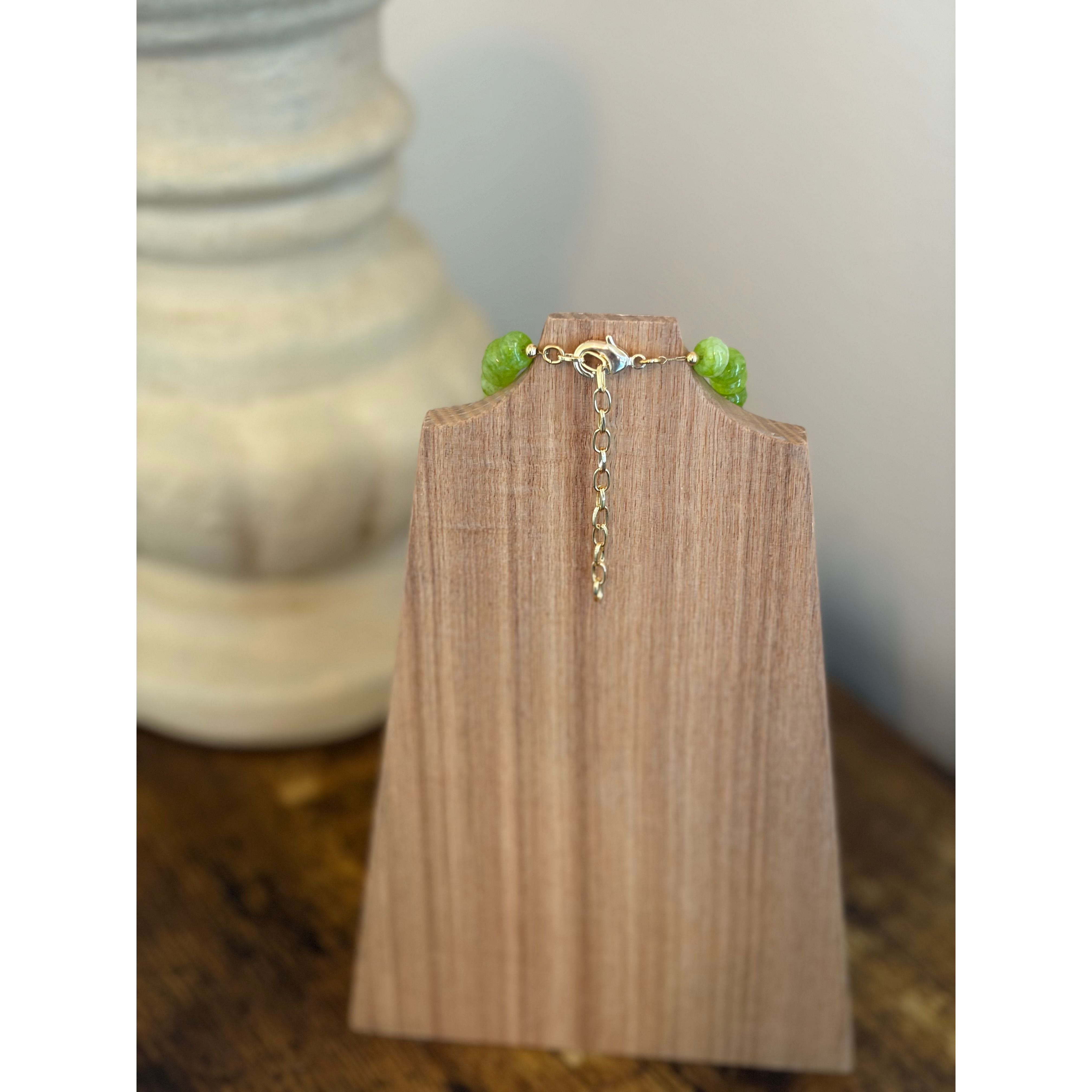 Susie Quartz Beaded Necklace | Moss - Joanna A. Boutique