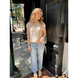 Irina Gauze Top | Taupe