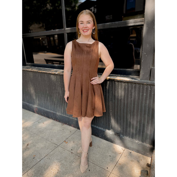 Far West Suede Flare Dress - Joanna A. Boutique