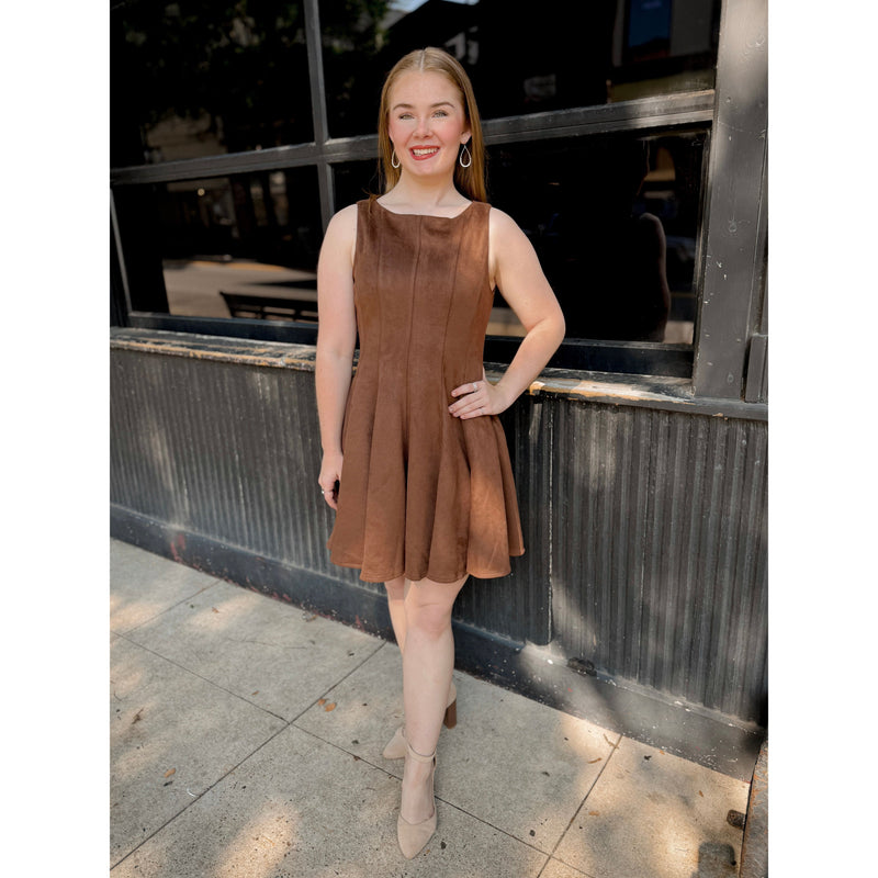 Far West Suede Flare Dress - Joanna A. Boutique