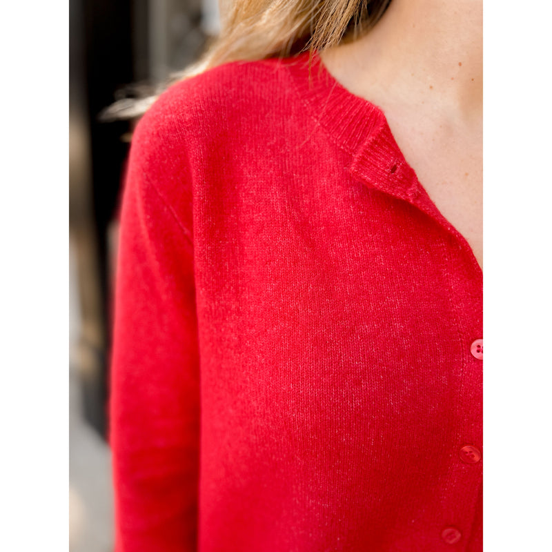 Medina Cardigan | Festive Red