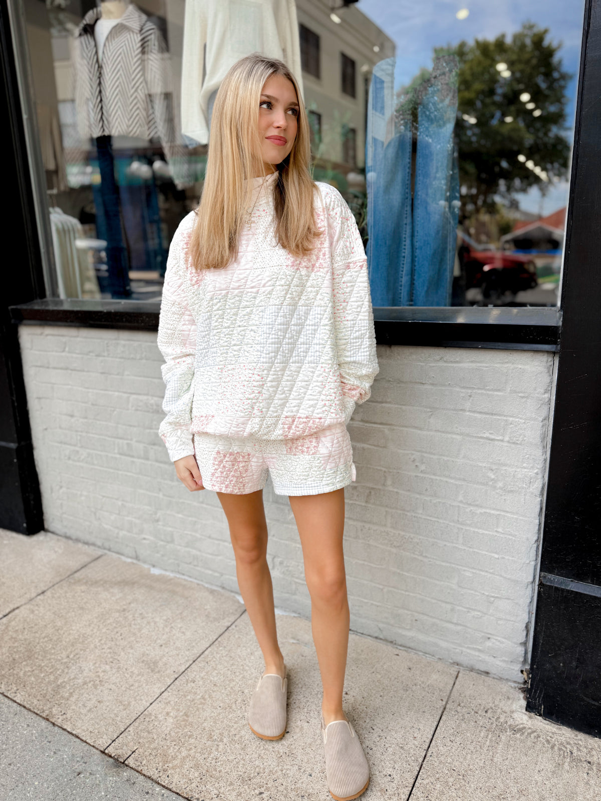 Lola Quilted Mockneck