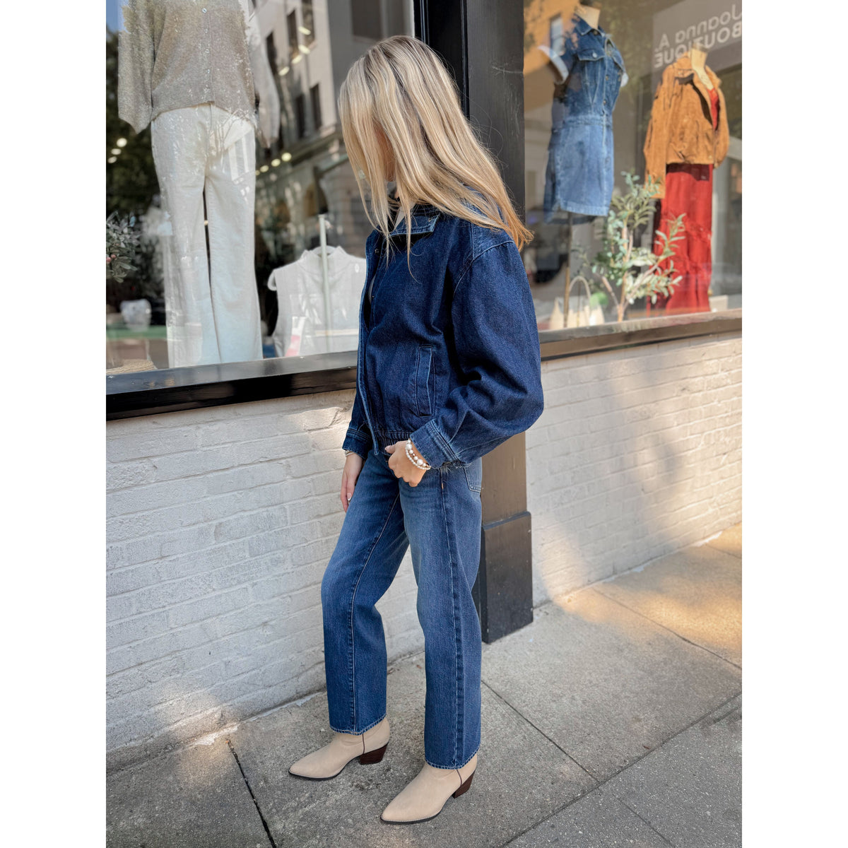 Lexi Bowed Straight Jean | Moonwave - Joanna A. Boutique