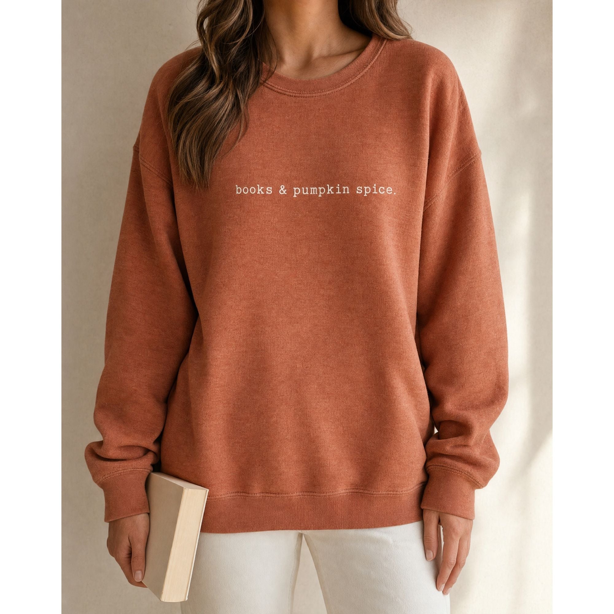 Books & Pumpkin Spice Crewneck - Joanna A. Boutique