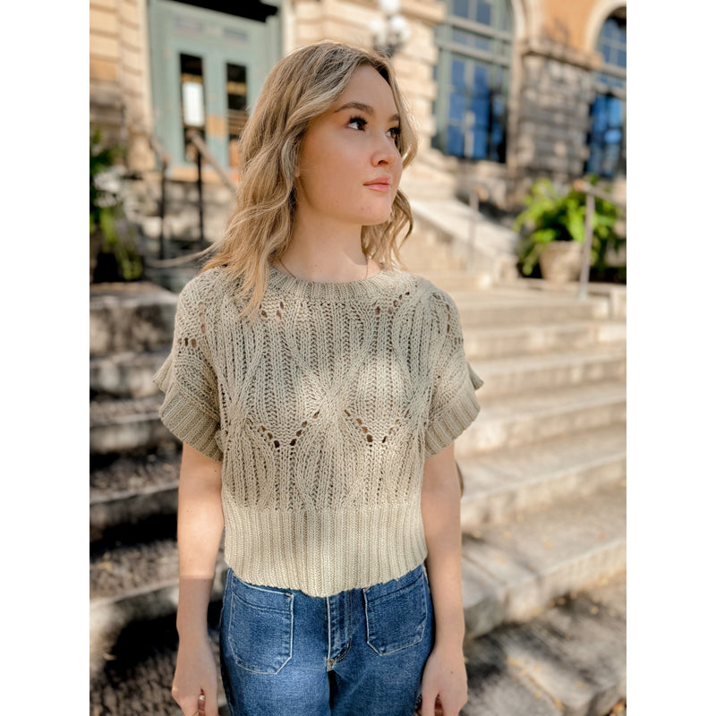 Cali Crochet Top | Olive