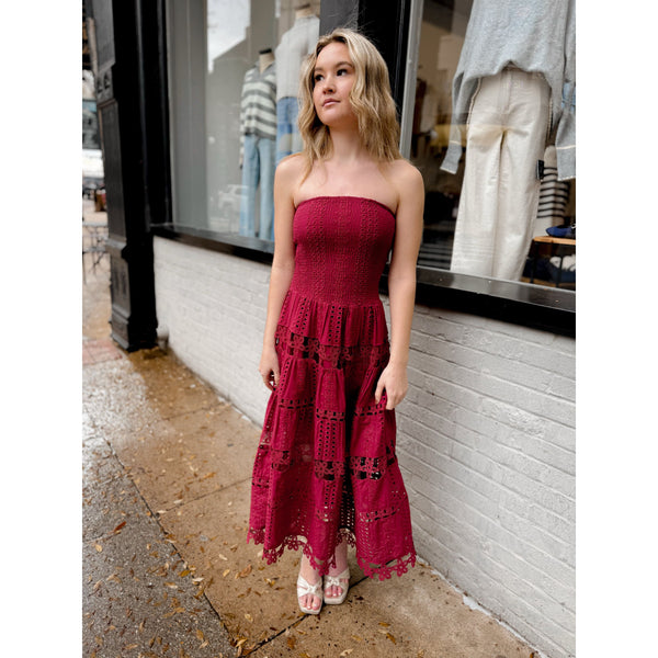 Mimi Eyelet Midi Dress