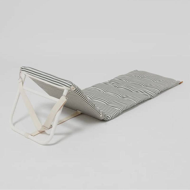 Reclining Beach Chair | Vacay Olive Stripe - Joanna A. Boutique