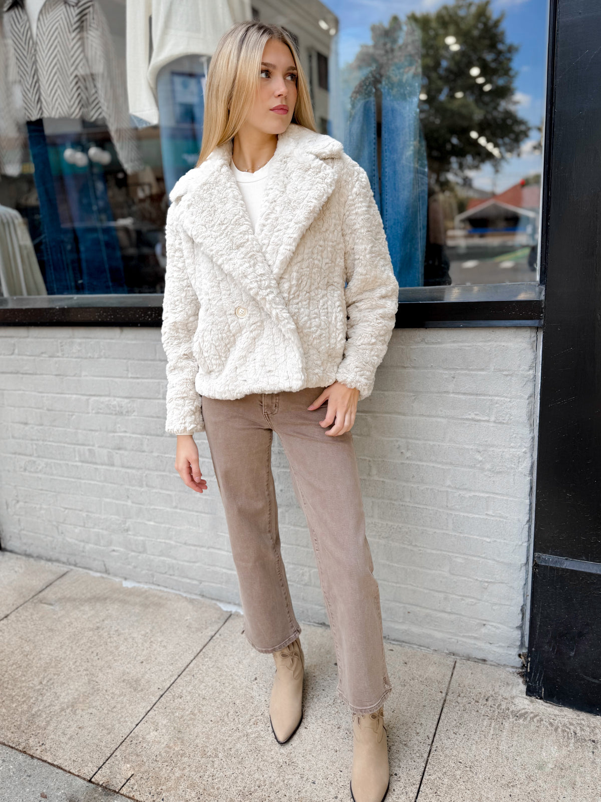 Addington Ankle Crop Jean | Vintage Brown