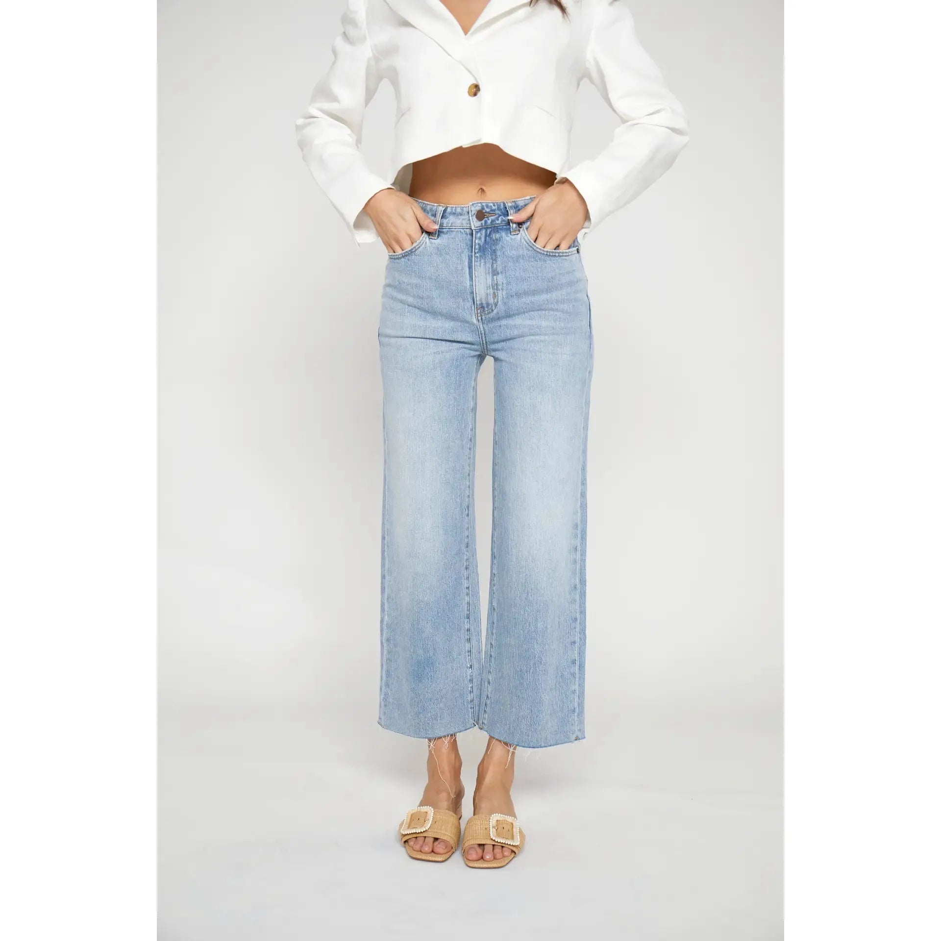 Aberdeen Wide Leg Jean | Light Indigo - Joanna A. Boutique