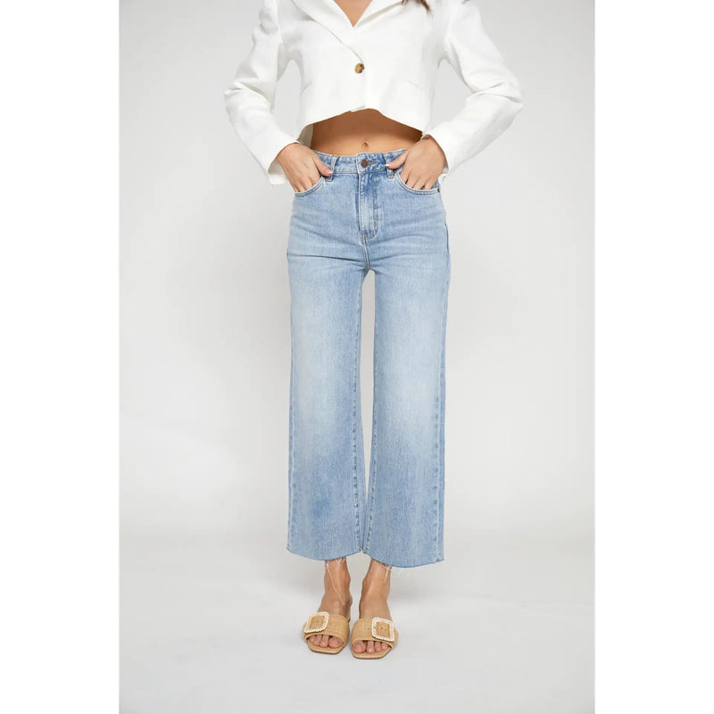 Aberdeen Wide Leg Jean | Light Indigo - Joanna A. Boutique