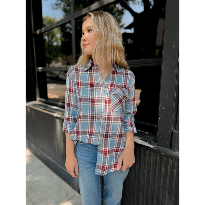 Flannel Cure Button Up - Joanna A. Boutique