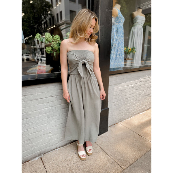 Claudine Jumpsuit | Sage - Joanna A. Boutique
