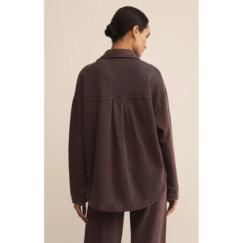 All Day Knit Jacket | Chocolate Cherry - Joanna A. Boutique