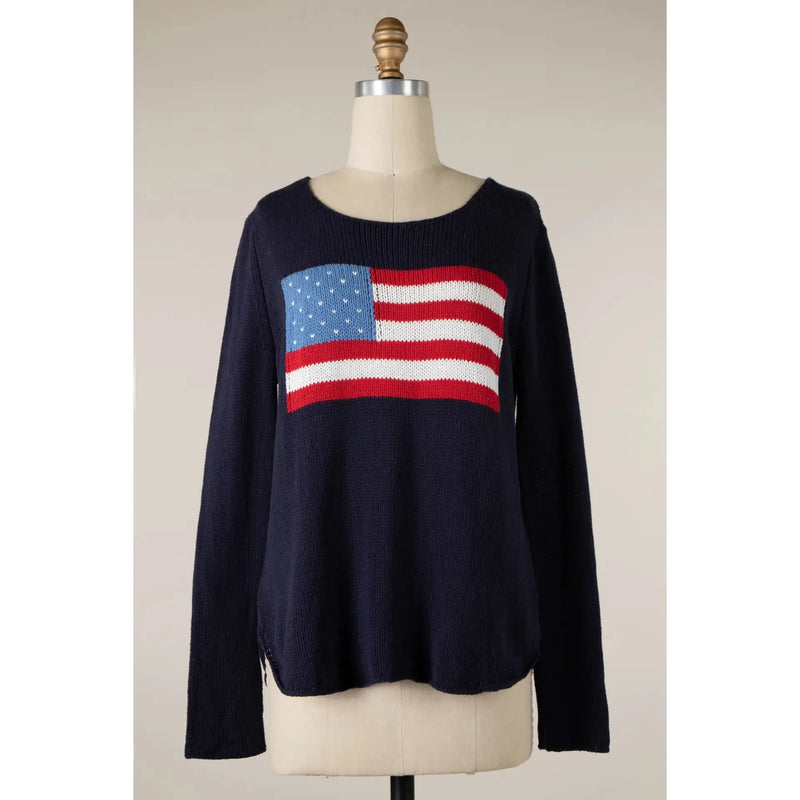 America Knit Sweater | Navy