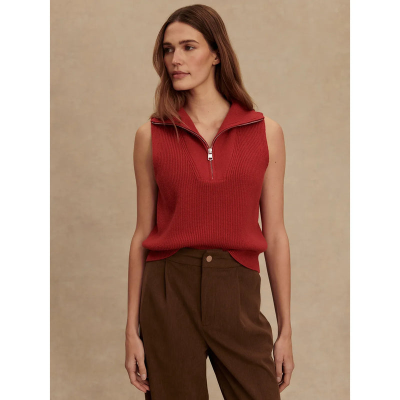 Amina Half Zip Knit | Lava Falls