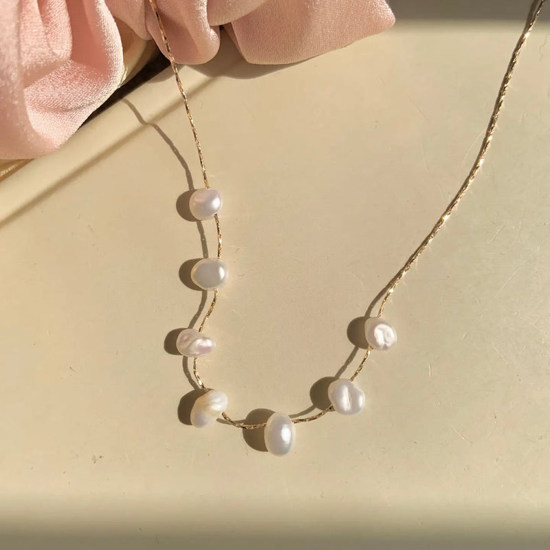 Ariana 18K Gold Plated Pearl Necklace