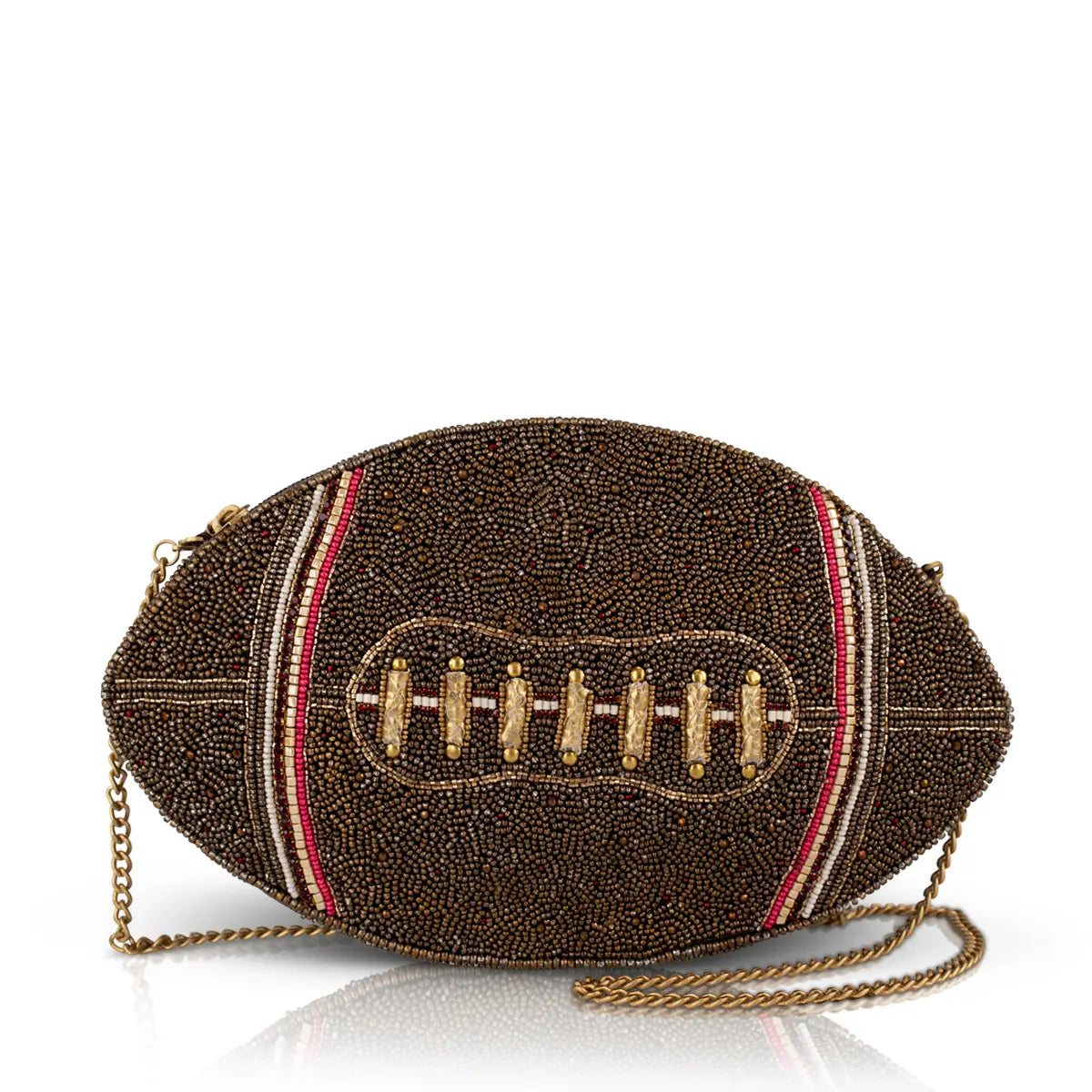 Huddle Up Beaded Football Bag - Joanna A. Boutique