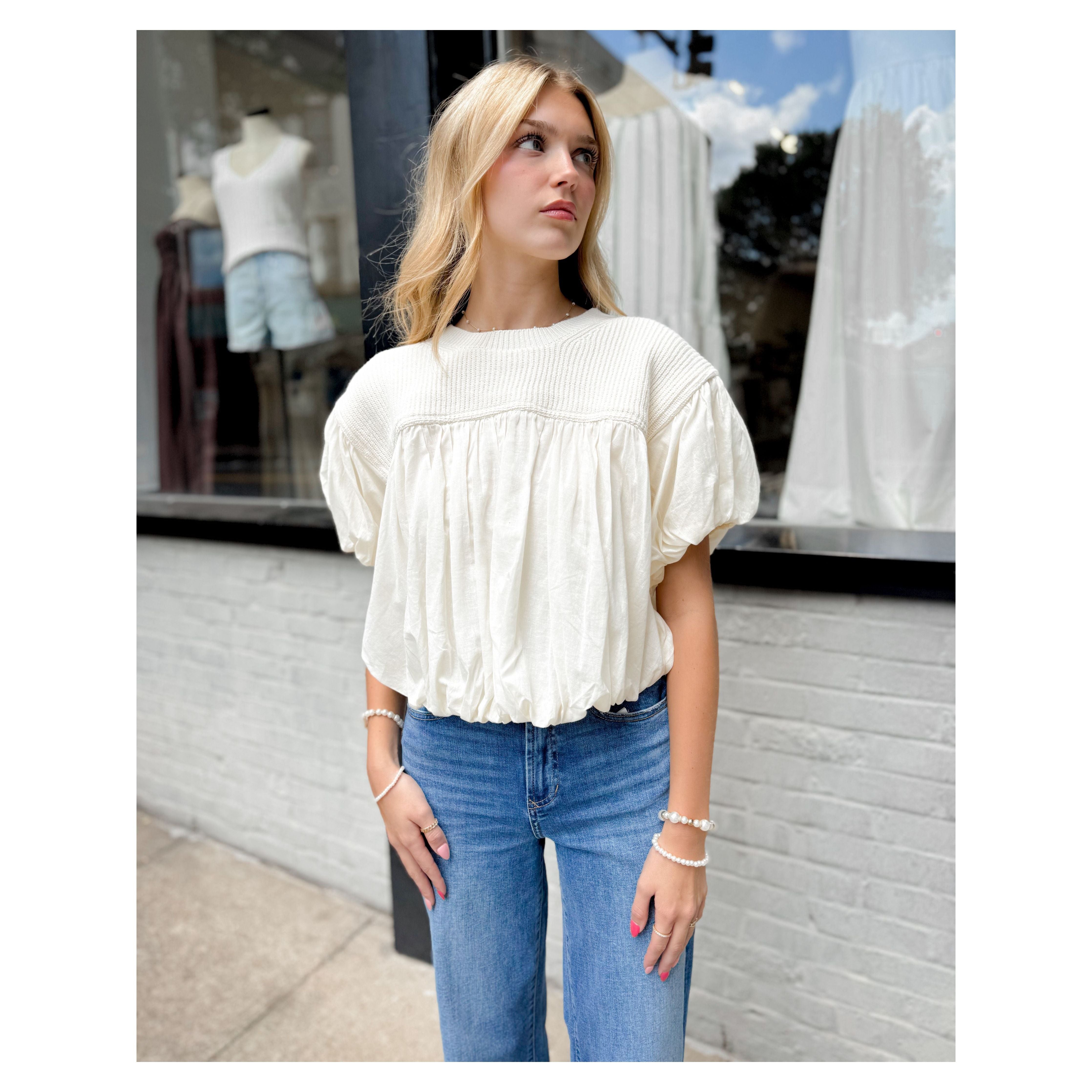 Soraya Bubble Top - Joanna A. Boutique