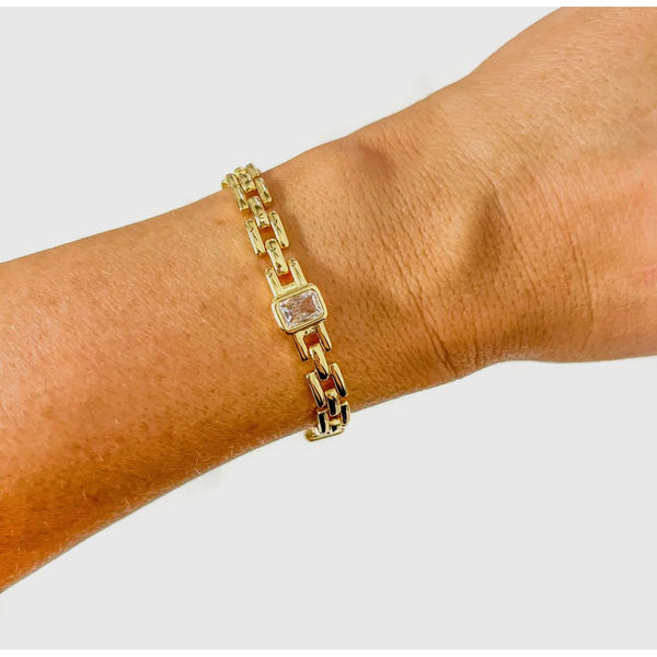 Trina Baguette Bracelet 18k Gold Filled - Joanna A. Boutique