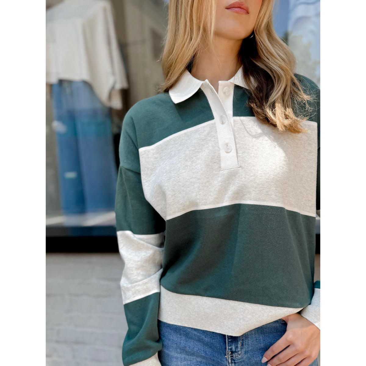 Study Break Polo Sweater - Joanna A. Boutique