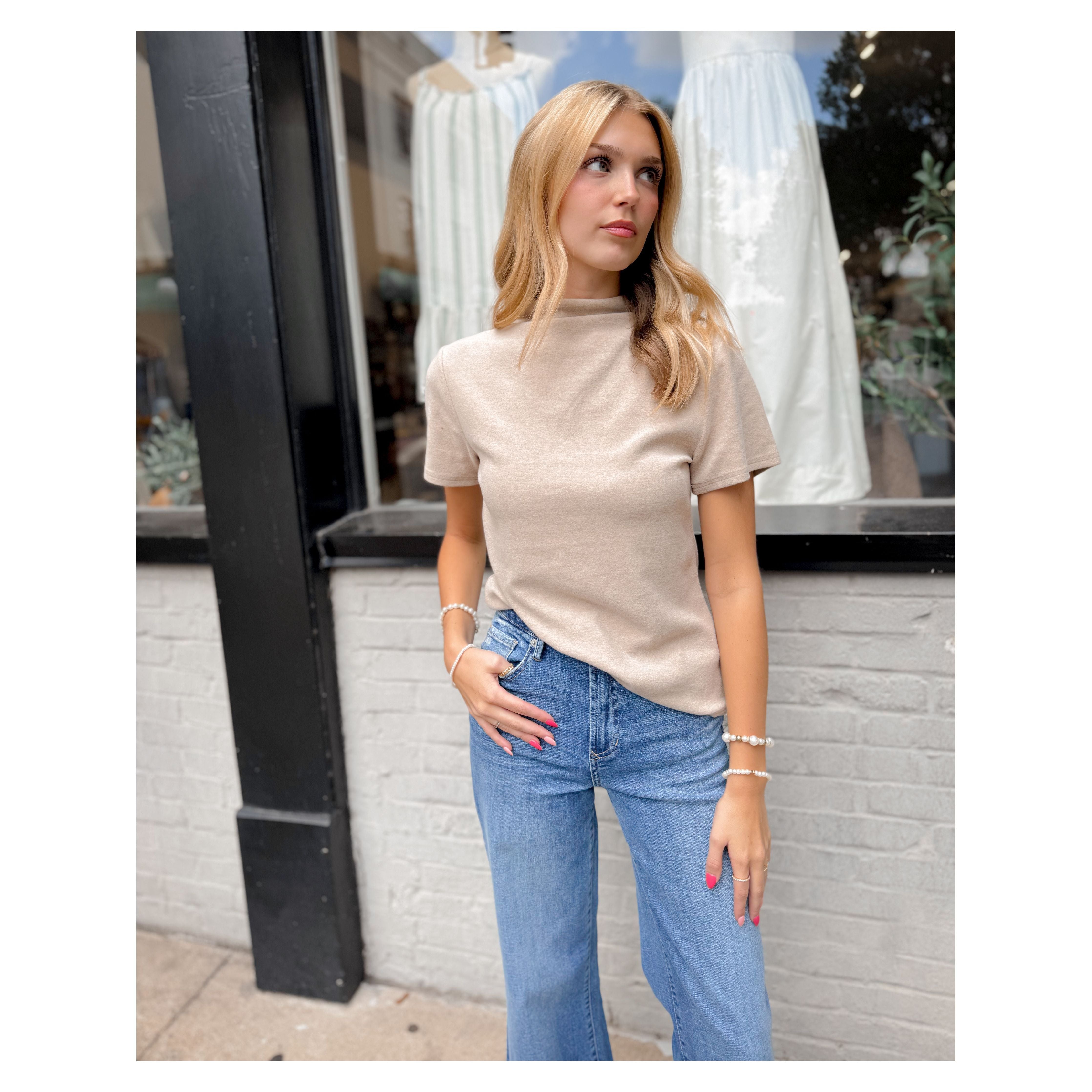 Caroline Top | Beige - Joanna A. Boutique