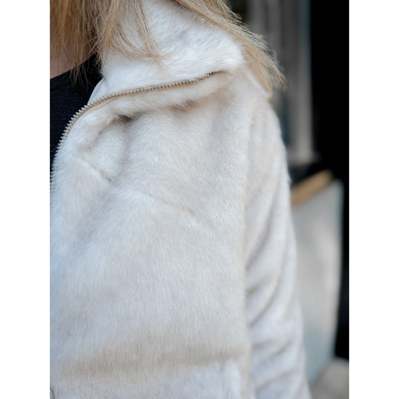 Amethyst Faux Fur Jacket - Joanna A. Boutique