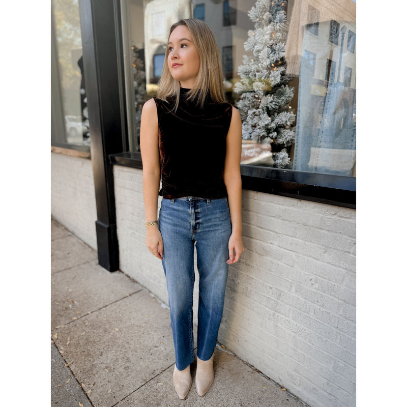 Giselle Velvet Ruched Top