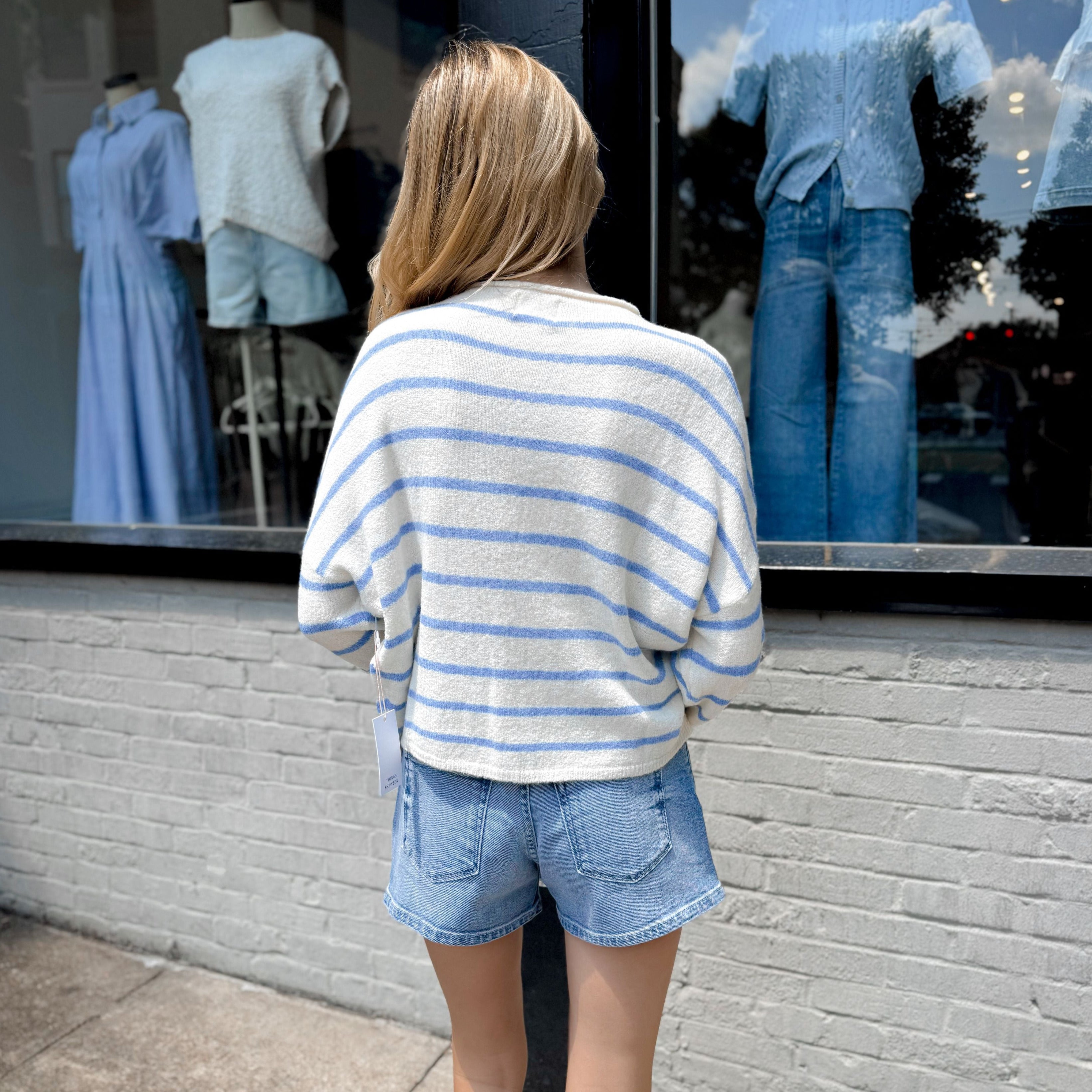 Mila Striped Cardigan | Ivory - Joanna A. Boutique