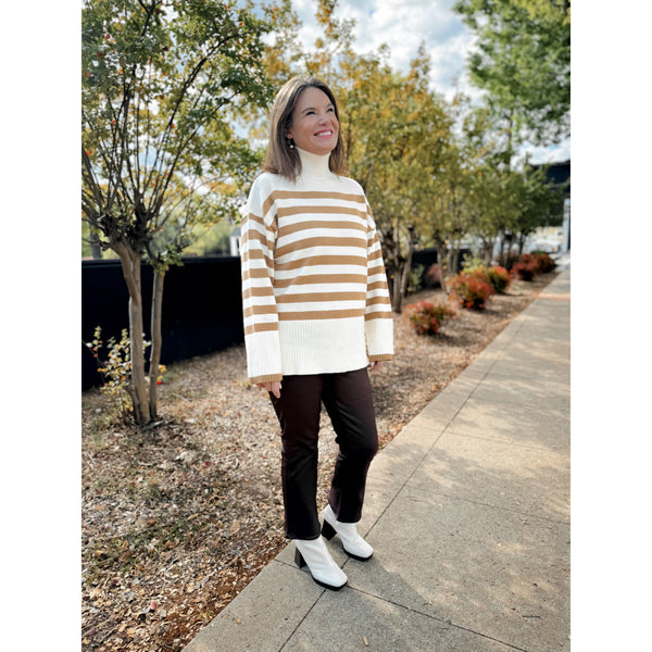 Elsie Striped Sweater | Cream