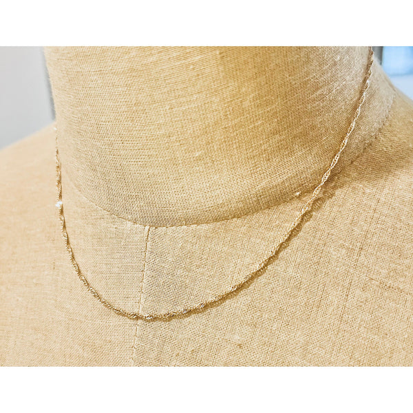 Lily Double Twist Chain 18k Gold - Joanna A. Boutique