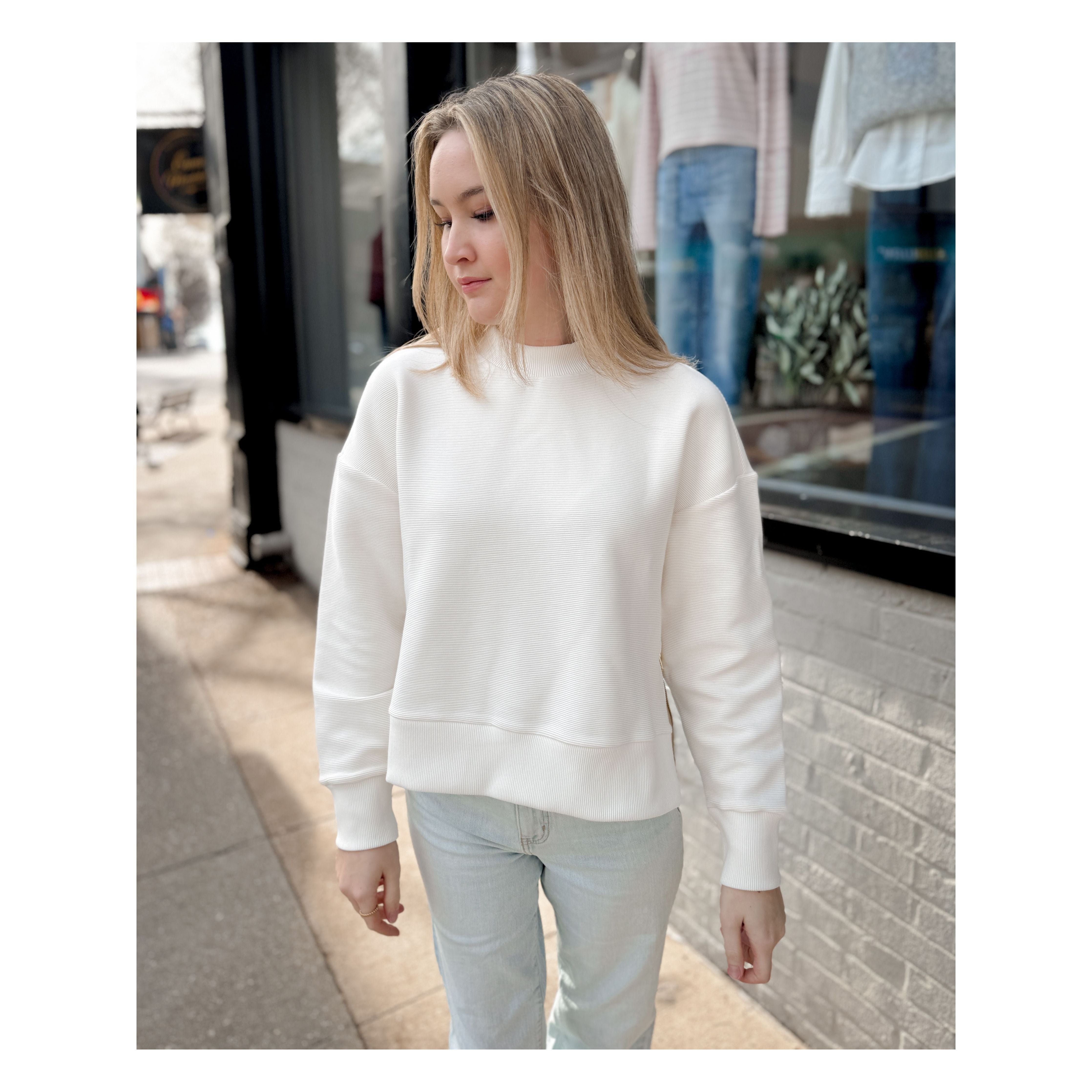 Addelyn Sweat | Ivory - Joanna A. Boutique