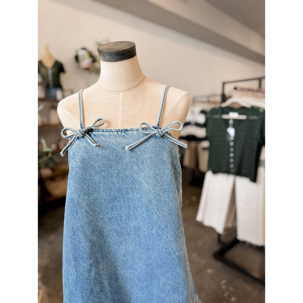 Madelyn Denim Mini Dress - Joanna A. Boutique