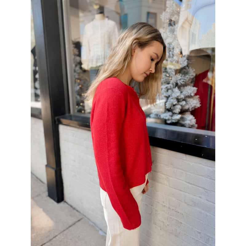 Medina Cardigan | Festive Red